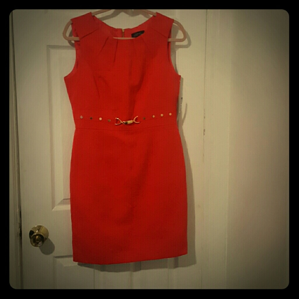Tahari Belted Sheath Dress